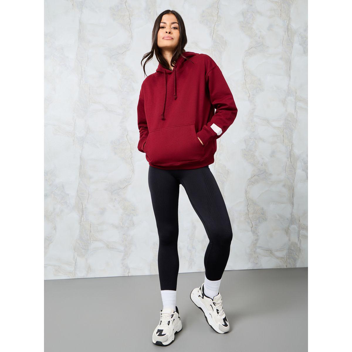 Styli Regular Fit Printed Badge Hoodie with Front Pocket-women-winterwear-hoodiesandsweatshirts-hoodies-image-2