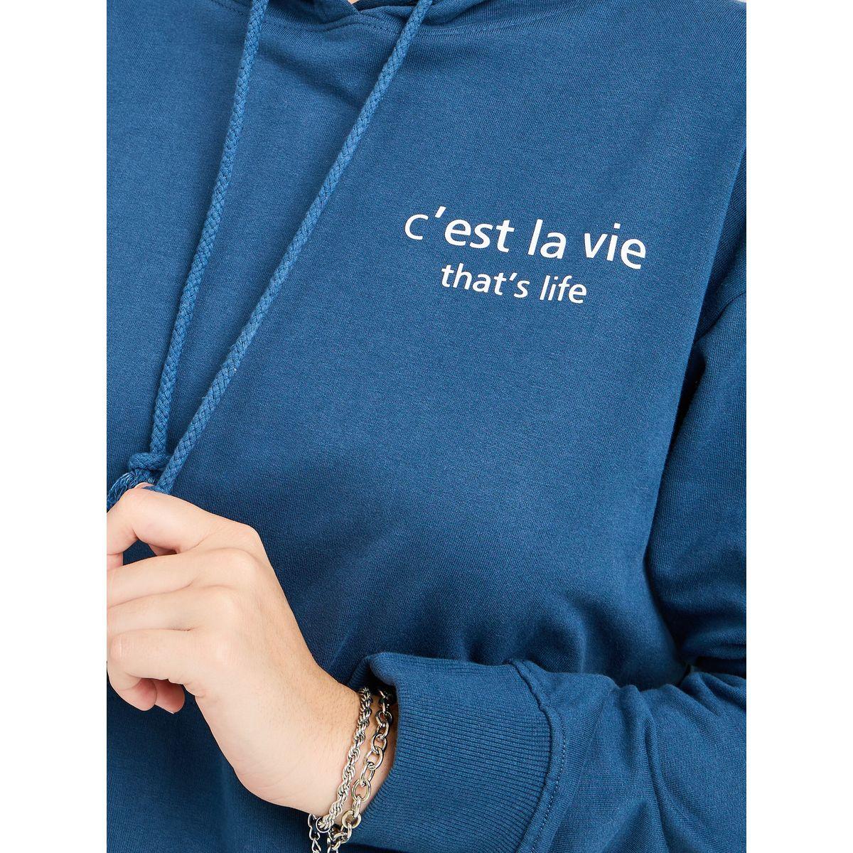 Styli Regular Fit Slogan Hoodie with Front Pocket-women-winterwear-hoodiesandsweatshirts-hoodies-image-3
