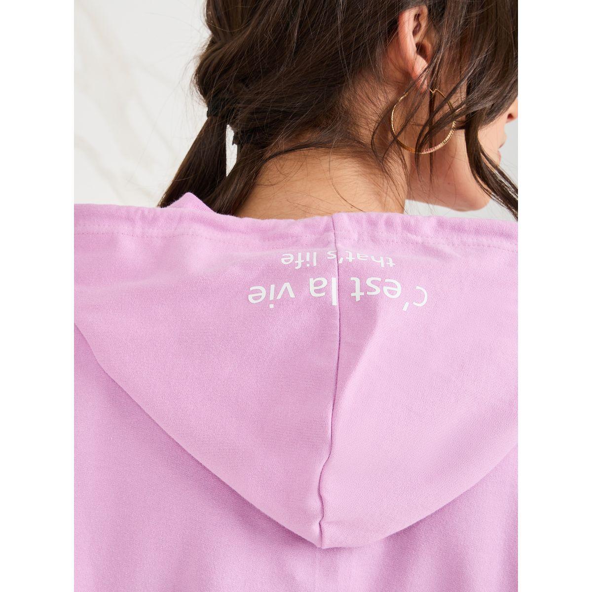 Styli Regular Fit Slogan Hoodie with Front Pocket-women-winterwear-hoodiesandsweatshirts-hoodies-image-5