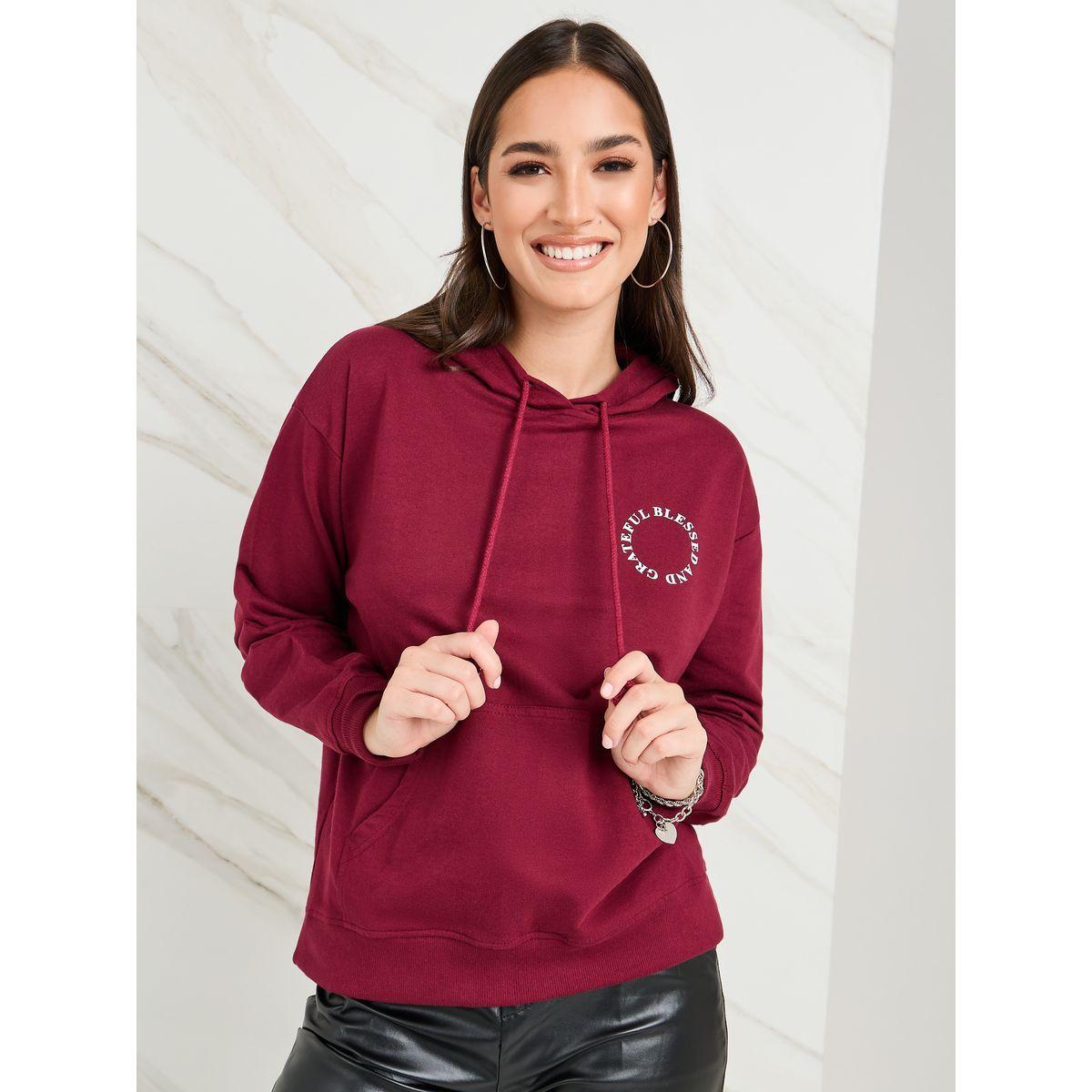 Styli Regular Fit Regular Length Slogan Hoodie-women-winterwear-hoodiesandsweatshirts-hoodies-image-1