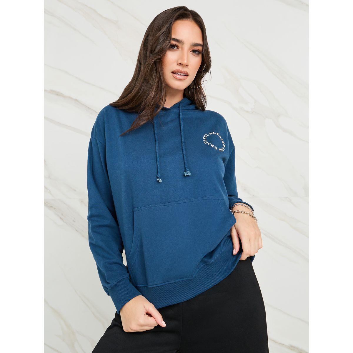 Styli Regular Fit Regular Length Slogan Hoodie-women-winterwear-hoodiesandsweatshirts-hoodies-image-1