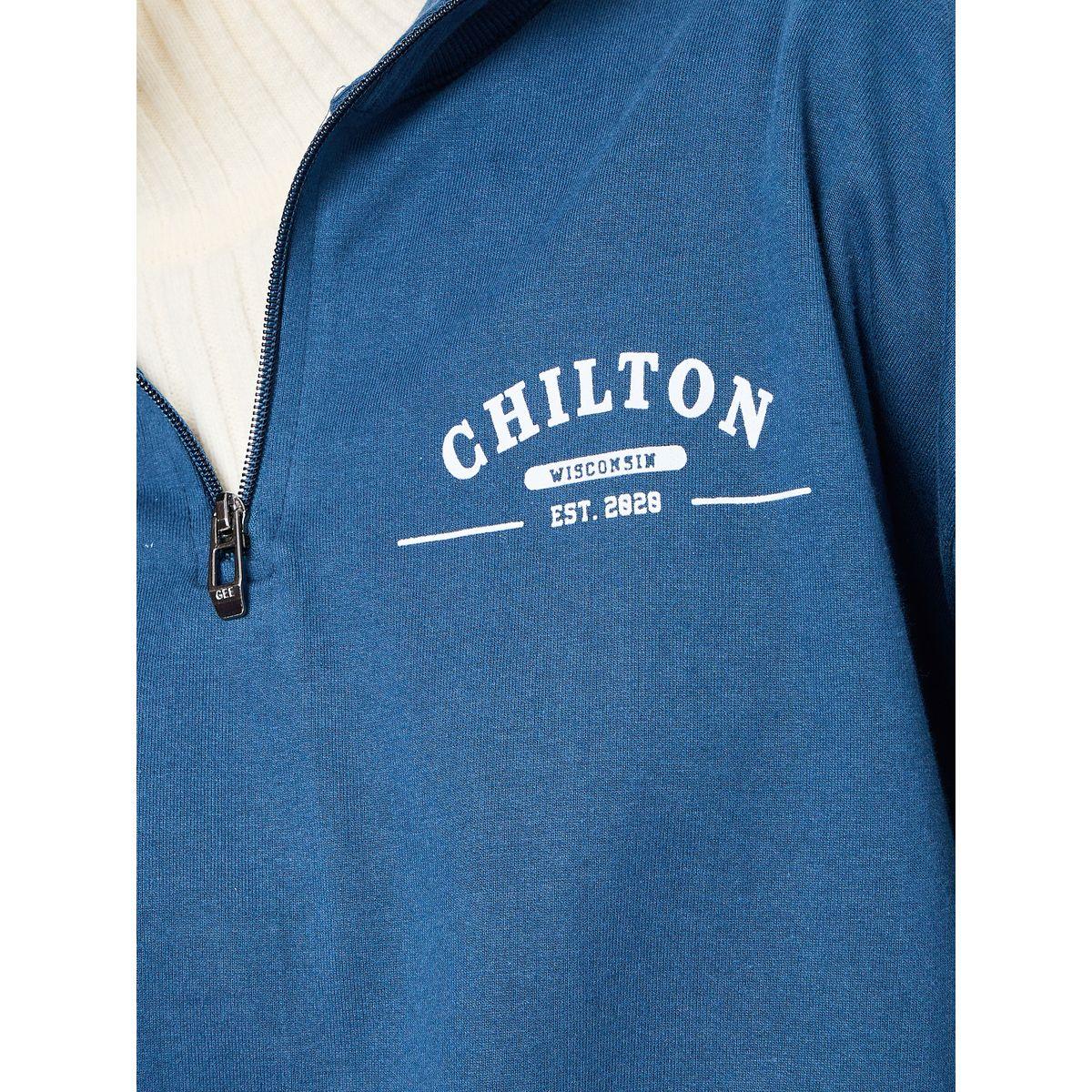 Styli Regular Fit Slogan Sweatshirt with Half Zip-women-winterwear-hoodiesandsweatshirts-sweatshirts-image-3