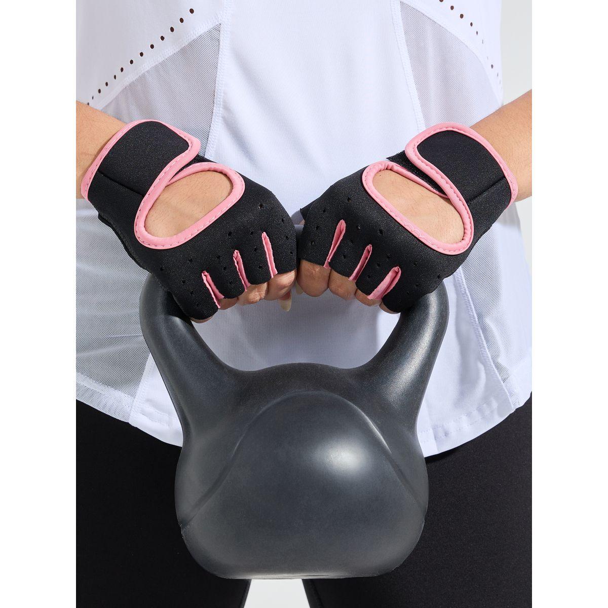 Styli Active Contrast Trim Peep Arm Back Weight Lifting Gloves-sports-gear-gym-image-3