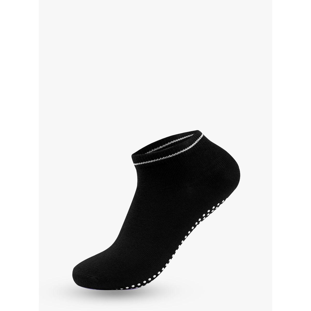 Styli Active Pack of 3 - Single Stripe Silicon Pad Base Extra Low Cut Yoga Socks-women-socksandstockings-image-2