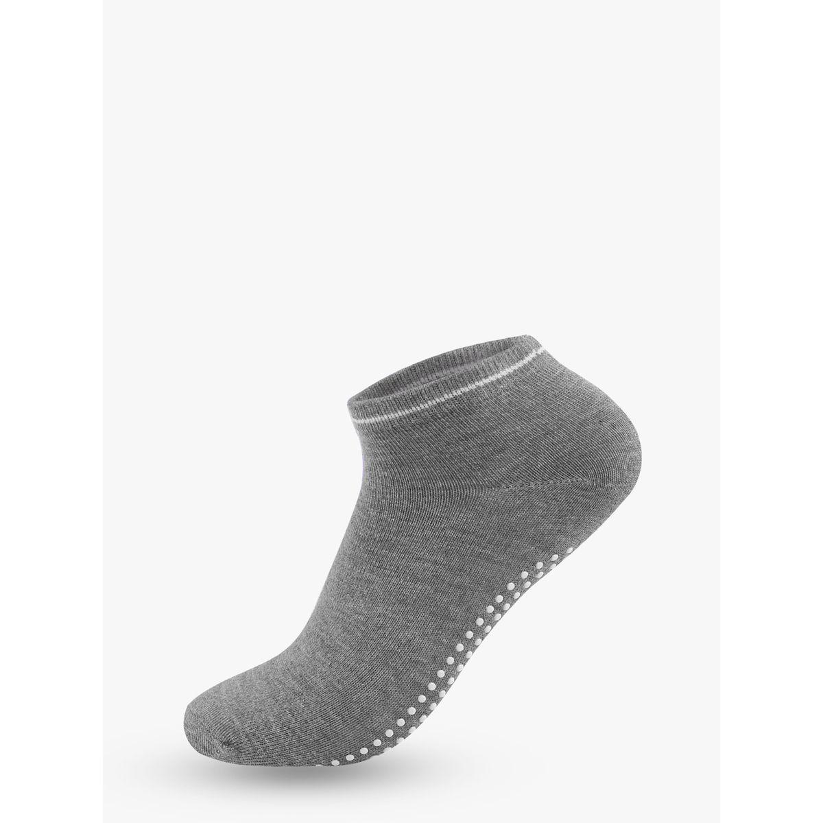 Styli Active Pack of 3 - Single Stripe Silicon Pad Base Extra Low Cut Yoga Socks-women-socksandstockings-image-3