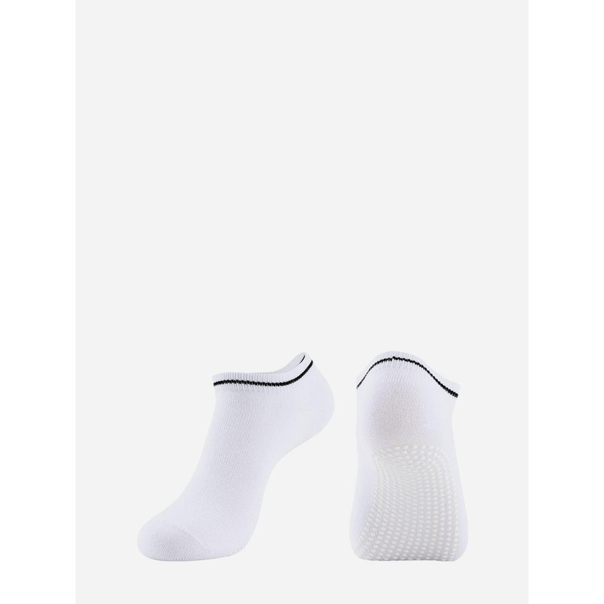 Styli Active Pack of 3 - Single Stripe Silicon Pad Base Extra Low Cut Yoga Socks-women-socksandstockings-image-4