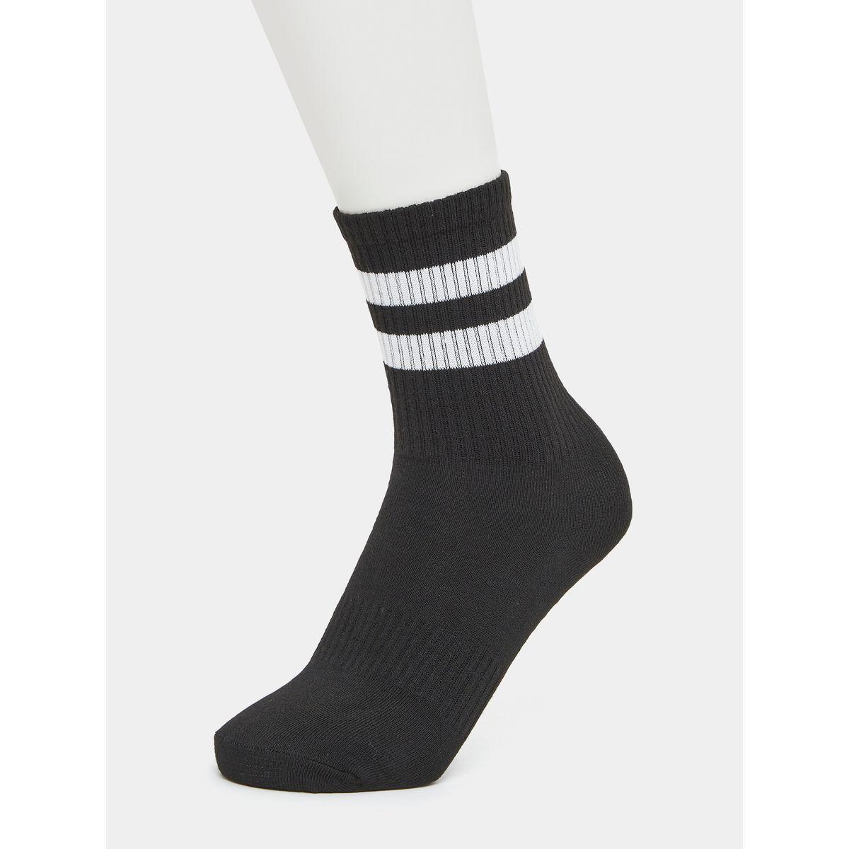 Styli Active Double Striped Crew Length Yoga Socks-sports-gear-gym-image-1