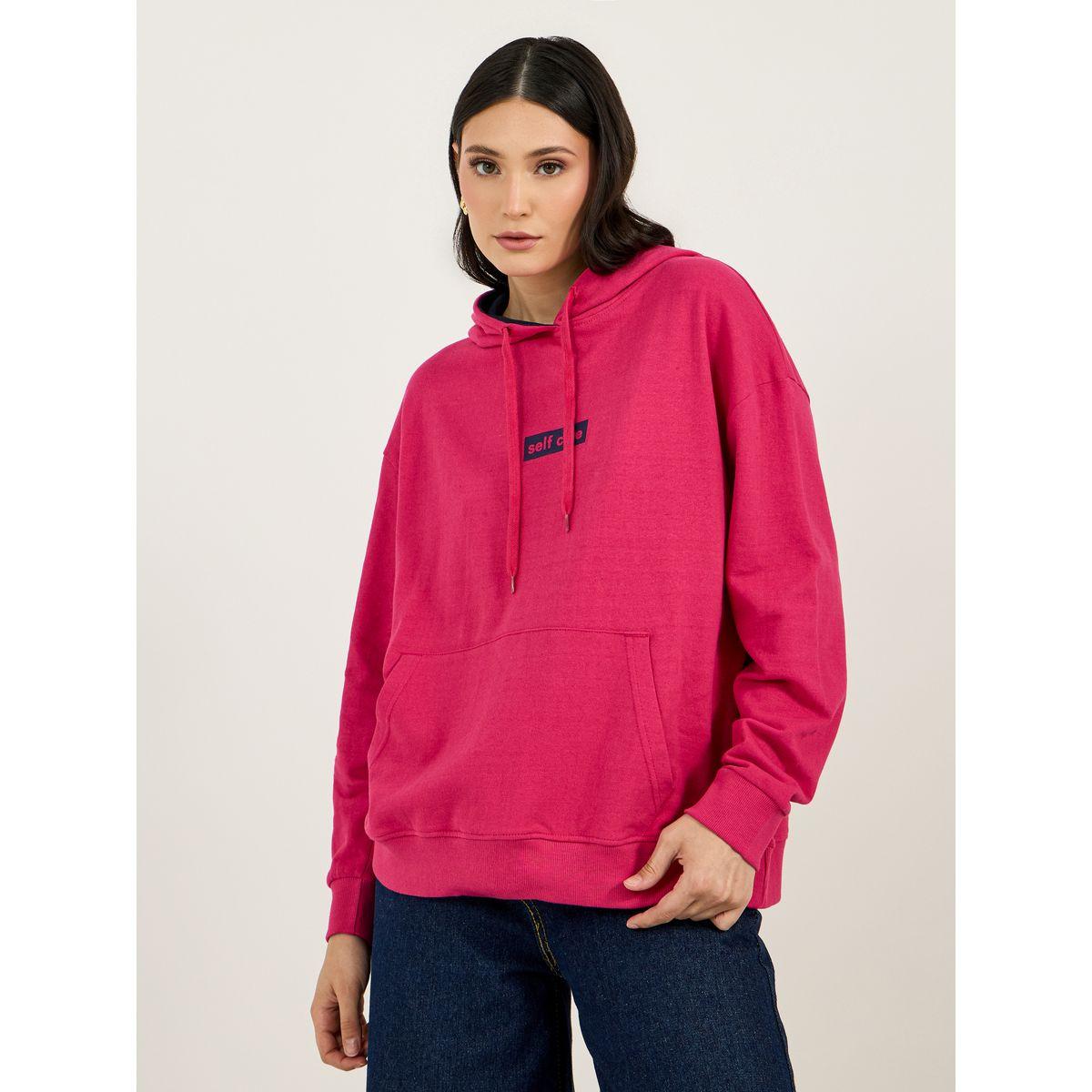 هودي بقصة عادية وطبعة كتابة-women-winterwear-hoodiesandsweatshirts-hoodies-image-1