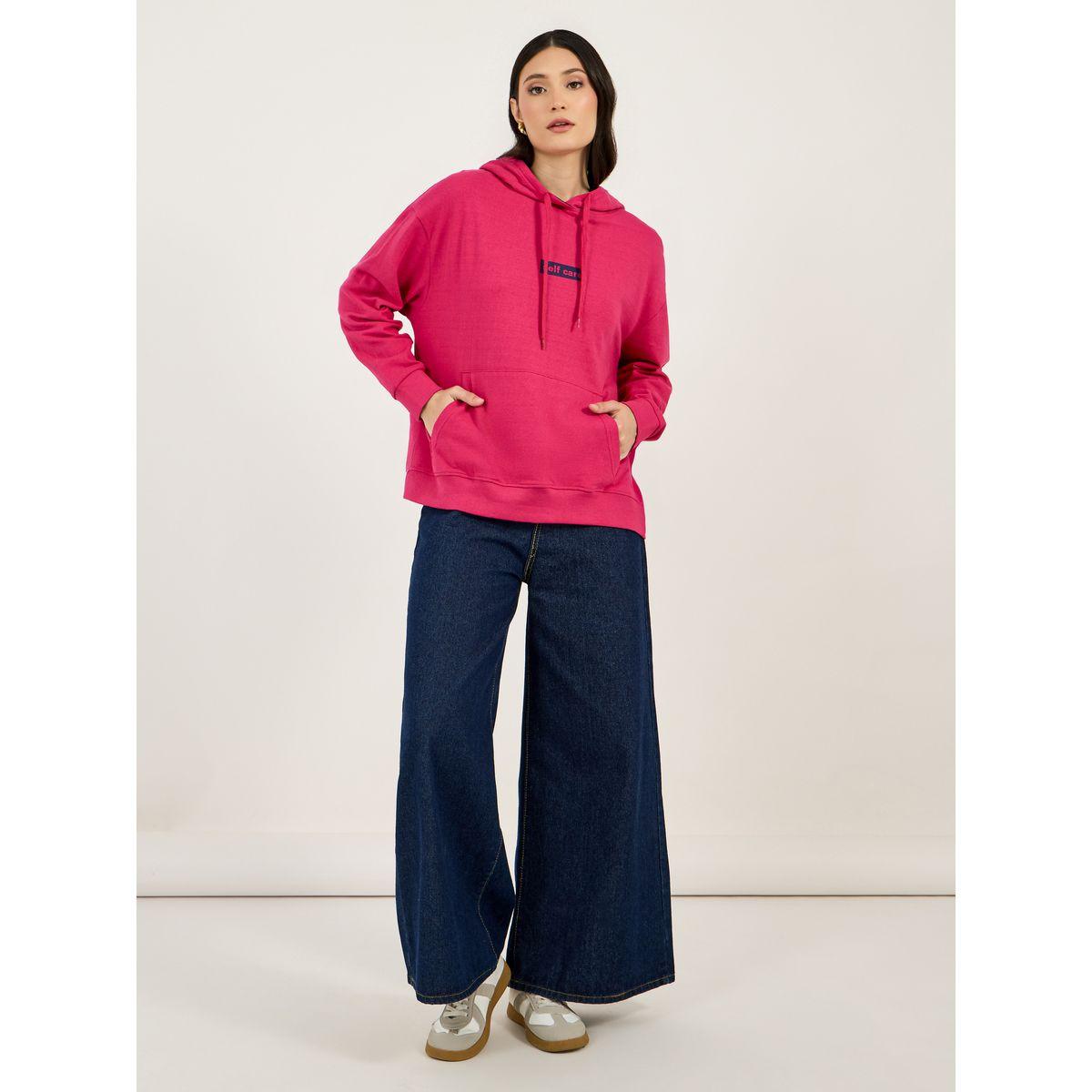 هودي بقصة عادية وطبعة كتابة-women-winterwear-hoodiesandsweatshirts-hoodies-image-2