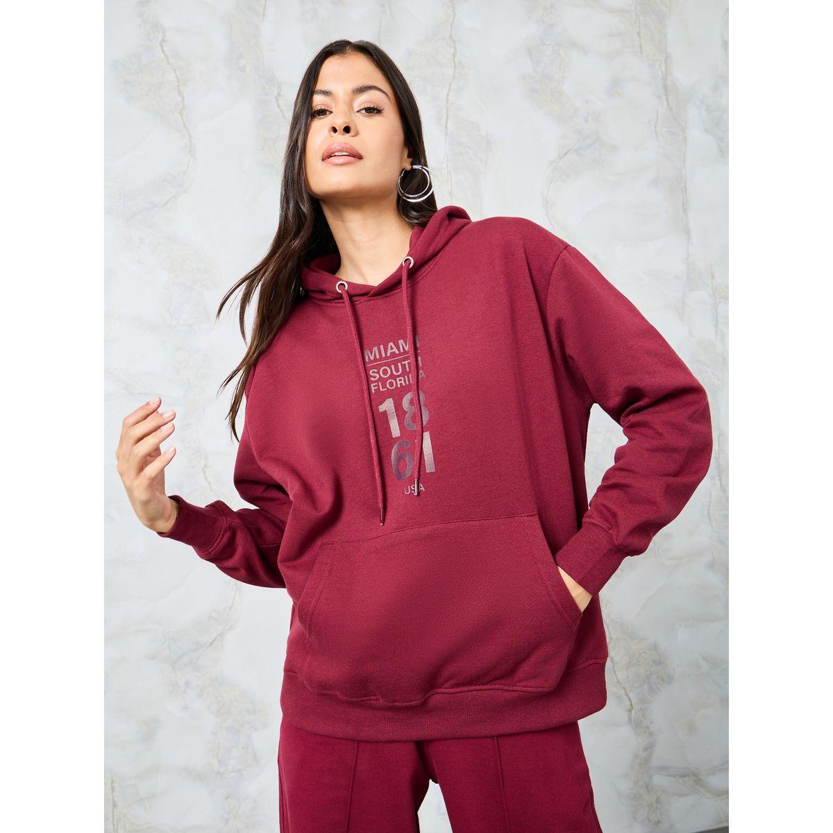 Styli Regular Fit Graphic Hoodie with Front Pocket-women-winterwear-hoodiesandsweatshirts-hoodies-image-2