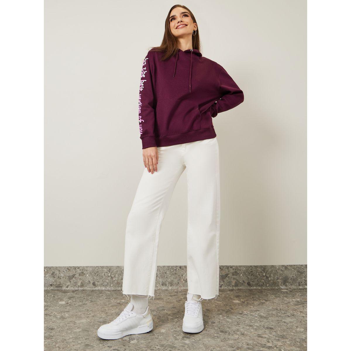 هودي بقصة عادية وطبعة كتابة-women-winterwear-hoodiesandsweatshirts-hoodies-image-2
