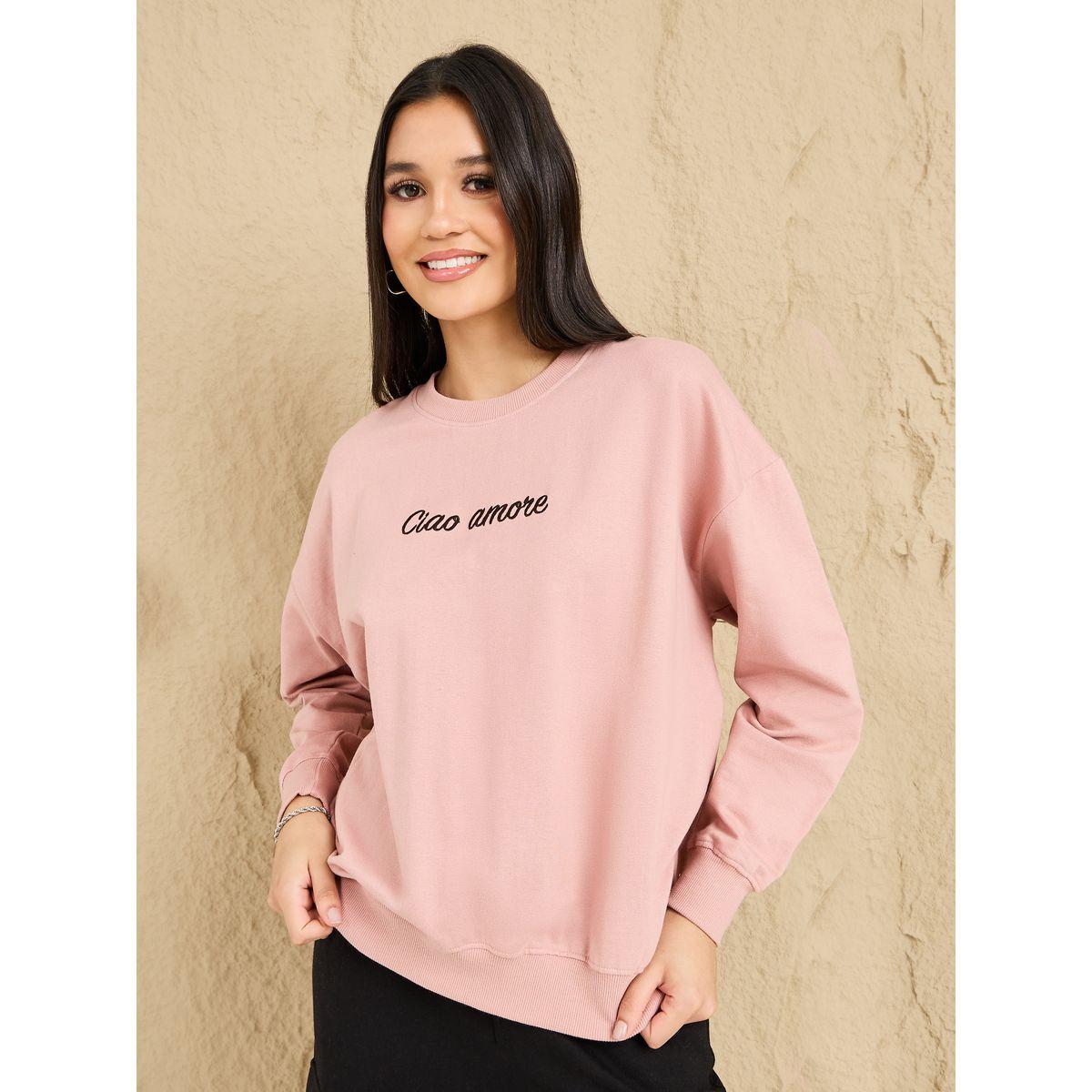 سويت شيرت واسع مطبع بكتابة-women-winterwear-hoodiesandsweatshirts-sweatshirts-image-1