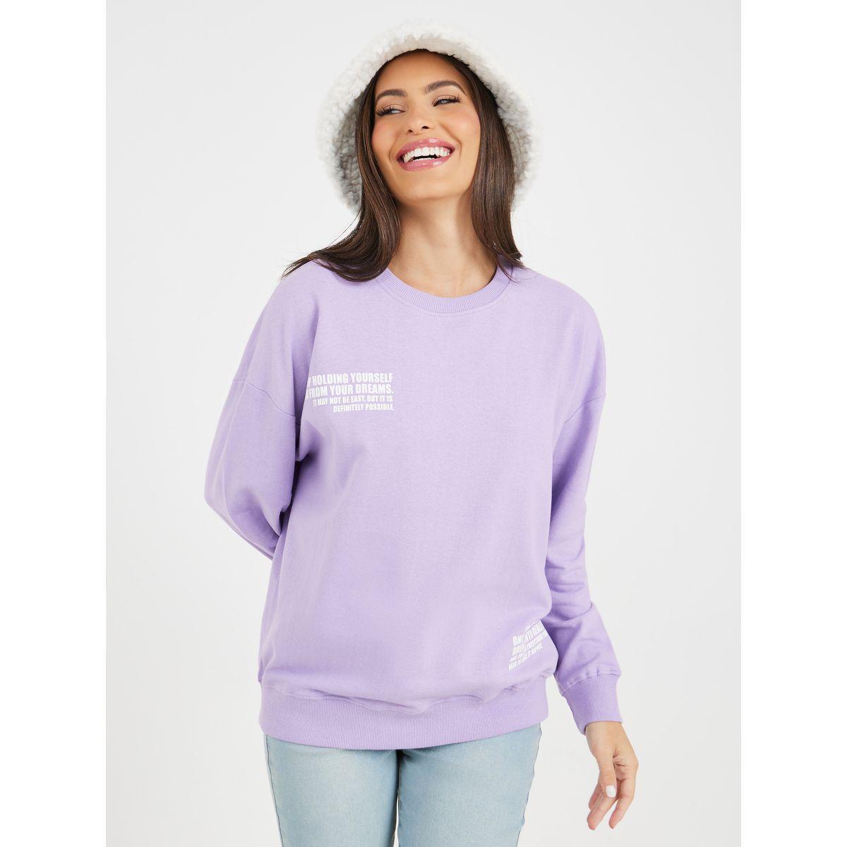 Styli Oversized Regular Length Slogan Print Sweatshirt-women-winterwear-hoodiesandsweatshirts-sweatshirts-image-1