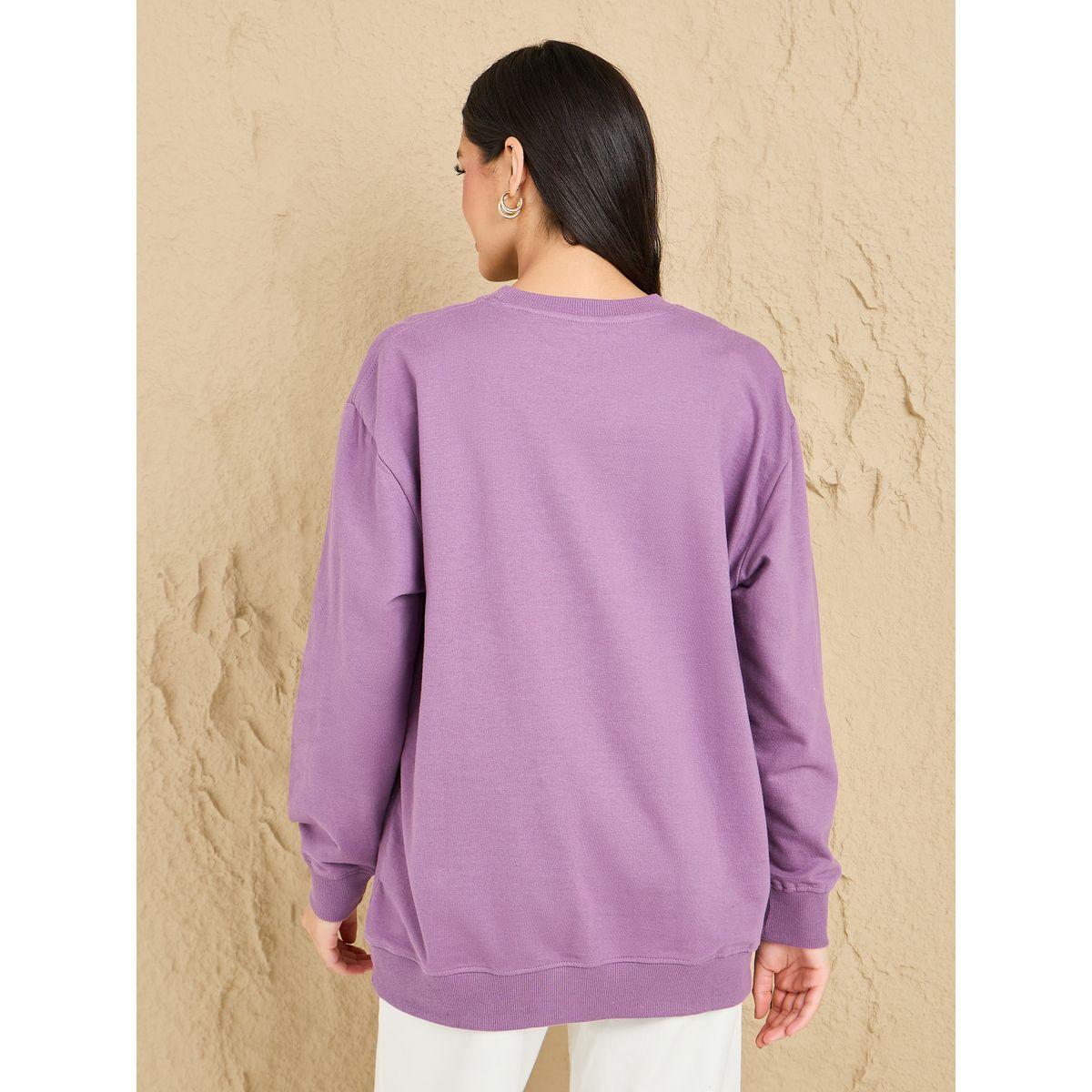 Styli Regular Fit Longline Slogan Embroidered Sweatshirt-women-winterwear-hoodiesandsweatshirts-sweatshirts-image-4
