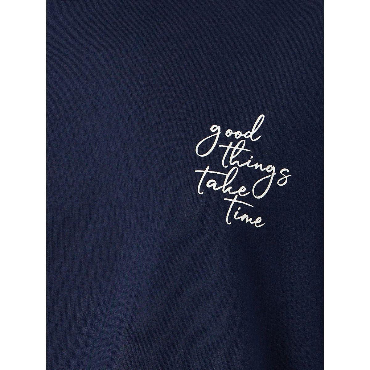 Styli Regular Fit Slogan Sweatshirt with Contrast Taping-women-winterwear-hoodiesandsweatshirts-sweatshirts-image-3