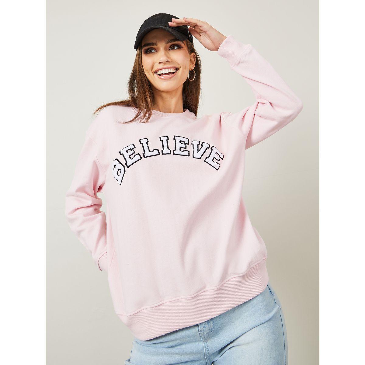 Styli Regular Fit Embroidered Slogan Sweatshirt-women-winterwear-hoodiesandsweatshirts-sweatshirts-image-3
