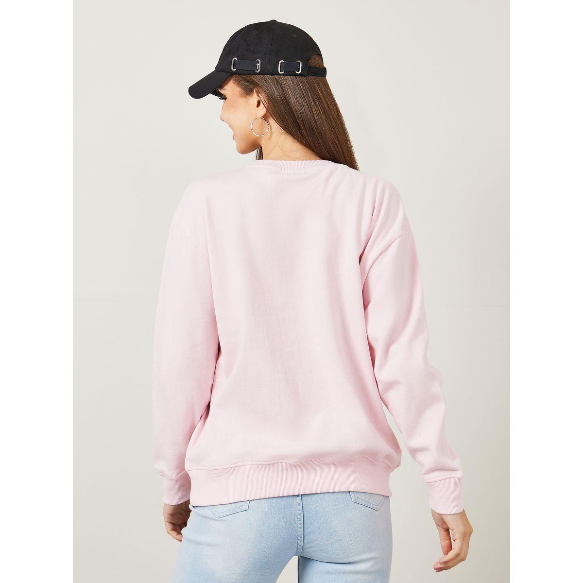 Styli Regular Fit Embroidered Slogan Sweatshirt-women-winterwear-hoodiesandsweatshirts-sweatshirts-image-5