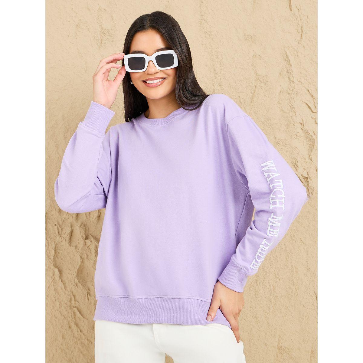 سويت شيرت مُطرز بكتابة-women-winterwear-hoodiesandsweatshirts-sweatshirts-image-1