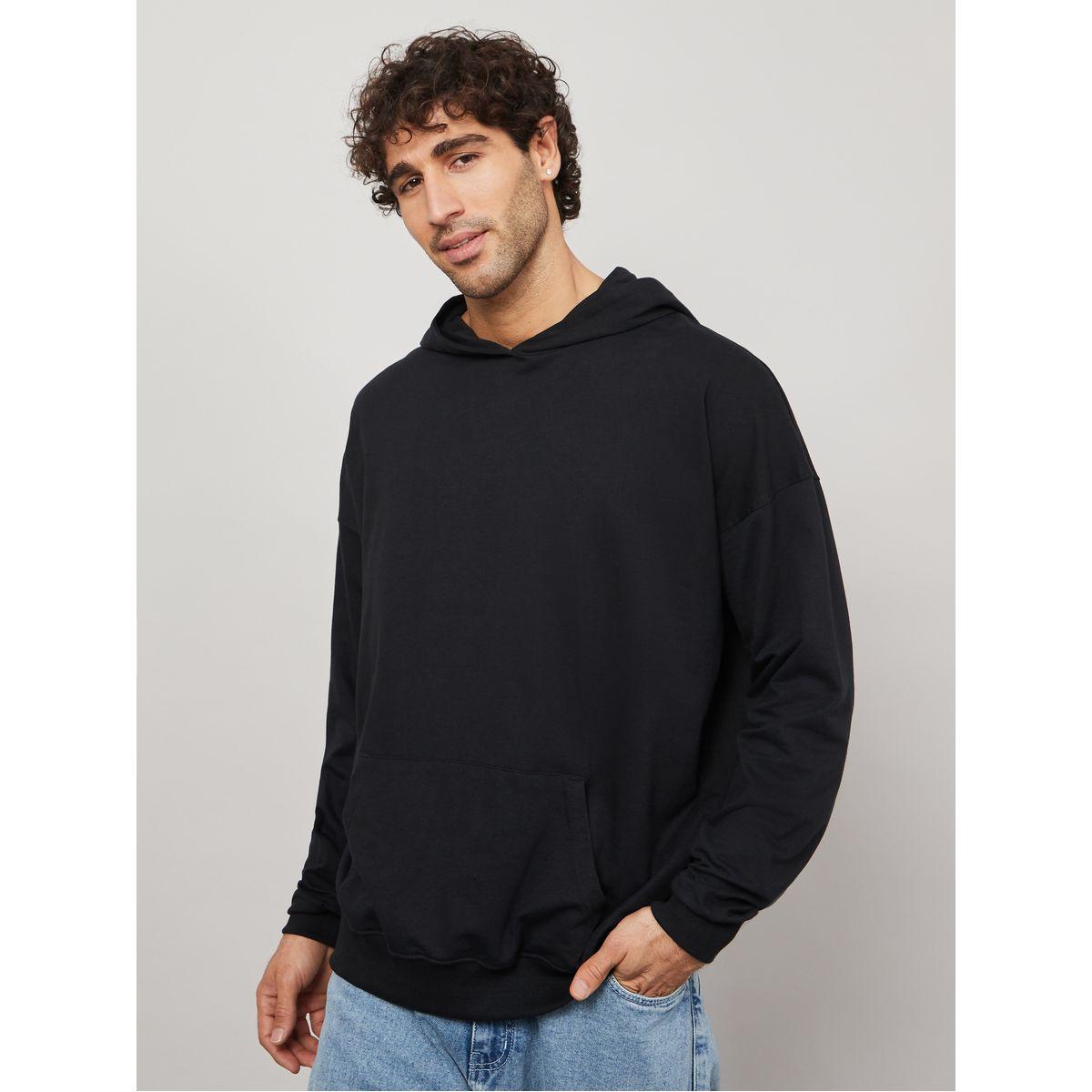 Styli Oversized Fleece Hoodie with Front Pocket-men-winterwear-hoodiesandsweatshirts-image-2