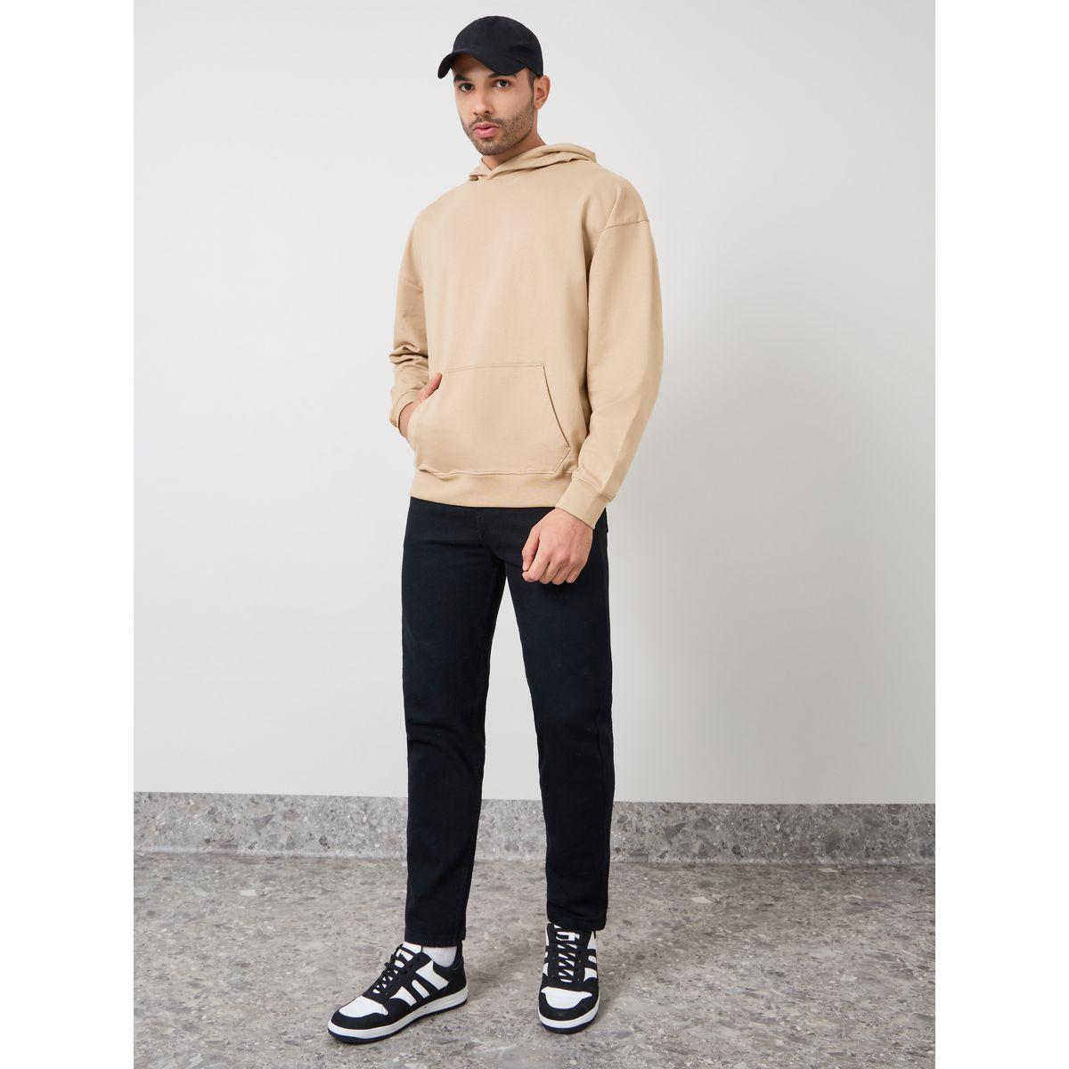 Styli Oversized Fleece Hoodie with Front Pocket-men-winterwear-hoodiesandsweatshirts-image-2