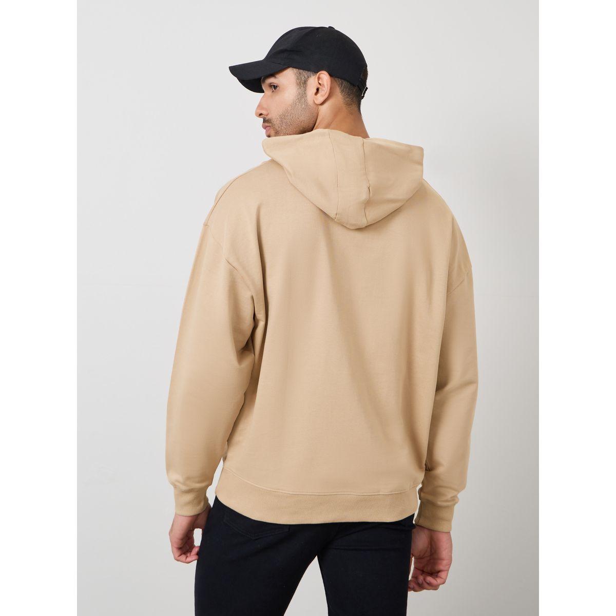 Styli Oversized Fleece Hoodie with Front Pocket-men-winterwear-hoodiesandsweatshirts-image-4