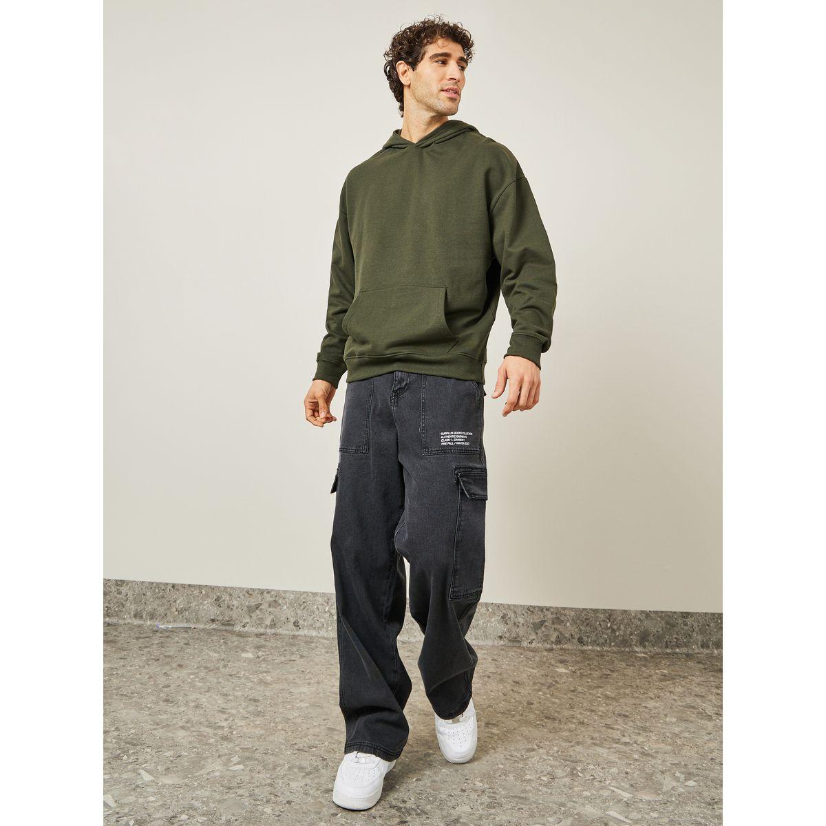 Styli Oversized Terry Hoodie with Front Pocket-men-winterwear-hoodiesandsweatshirts-image-2