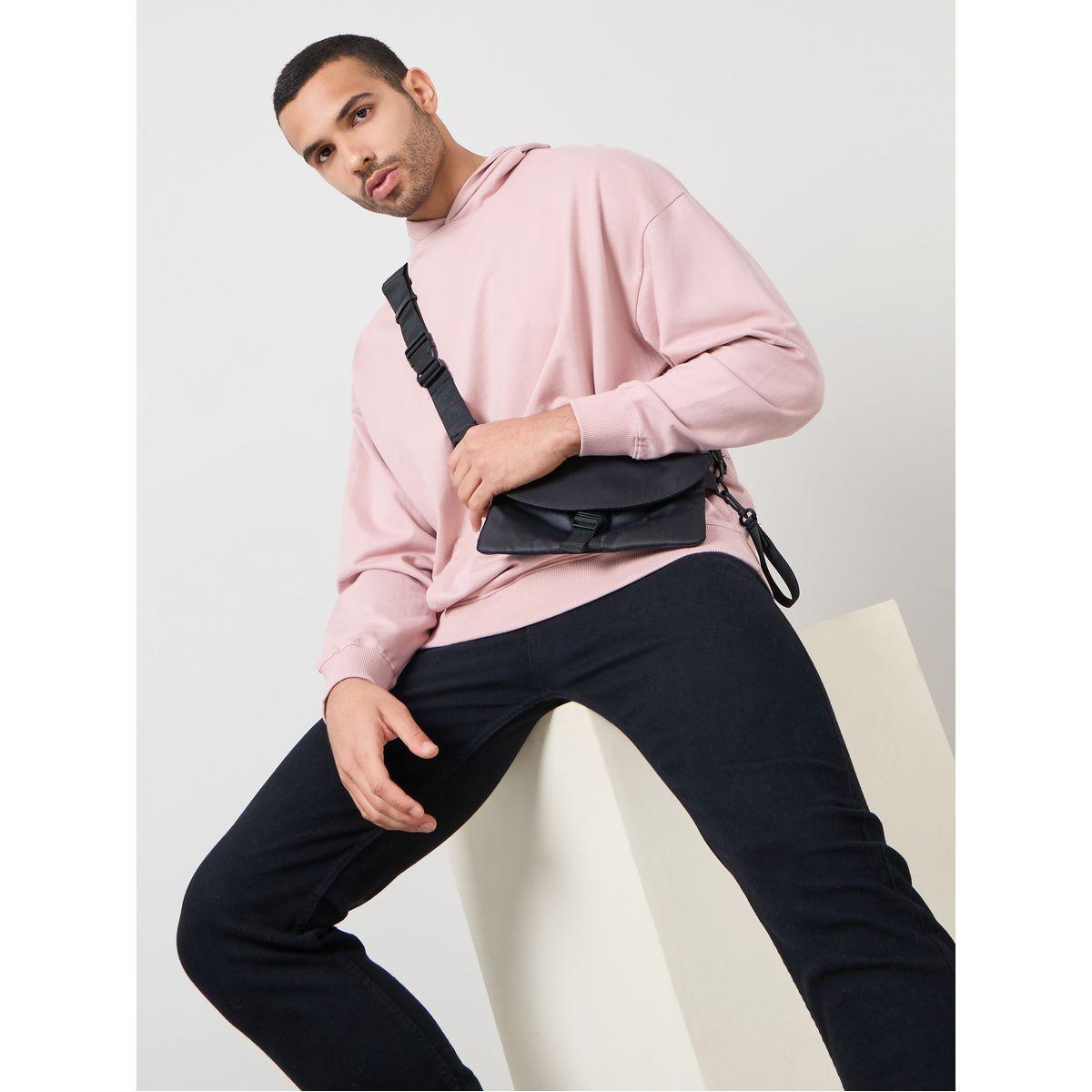 Styli Oversized Fleece Hoodie with Front Pocket-men-winterwear-hoodiesandsweatshirts-image-1