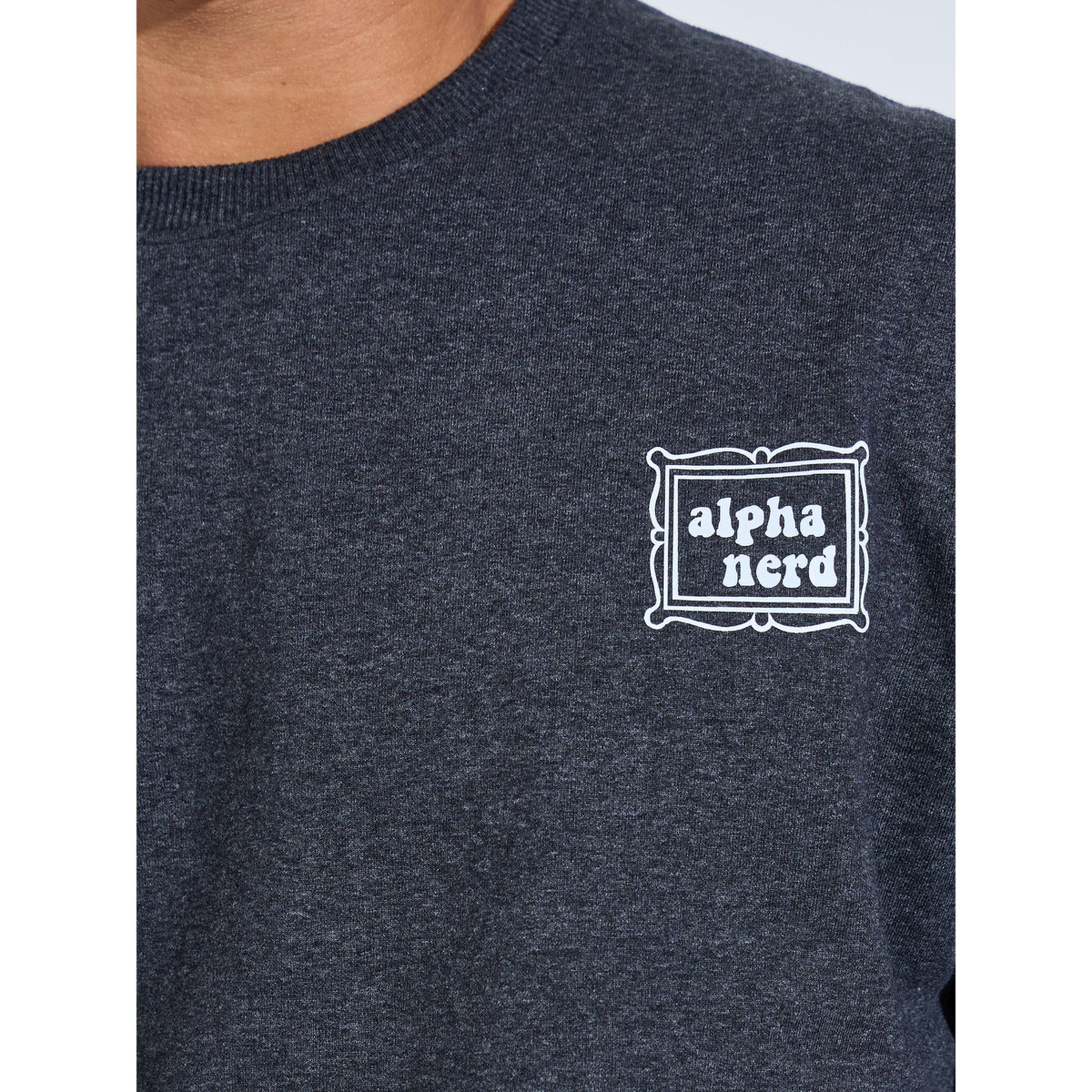 Styli Charcoal Minimal Print Relaxed Fit Sweatshirt-men-winterwear-hoodiesandsweatshirts-image-5