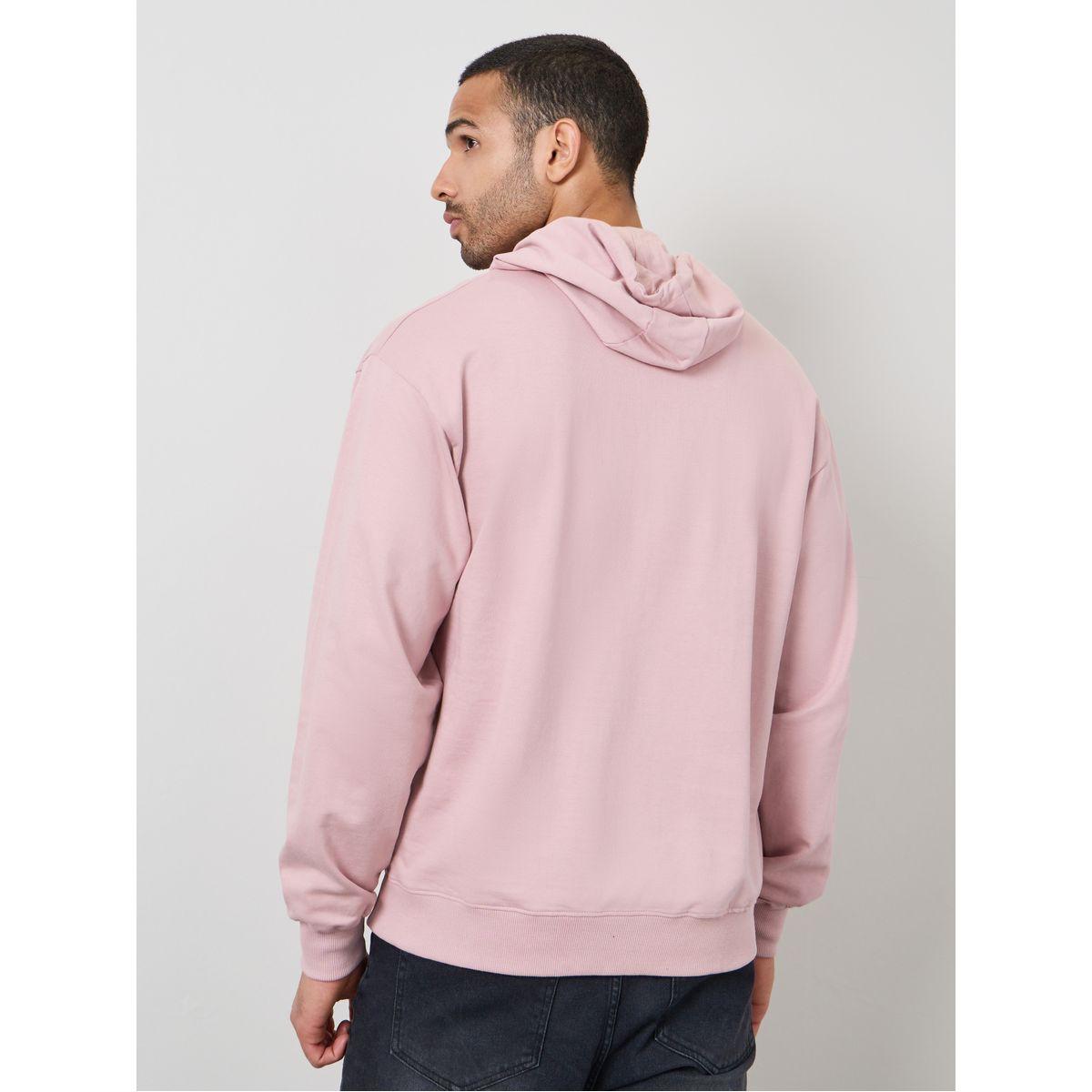 Styli Embroidered Text Relaxed Fit Fleece Hoodie-men-winterwear-hoodiesandsweatshirts-image-4