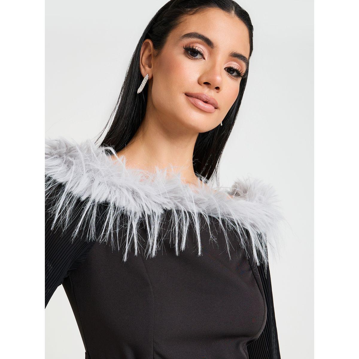 فستان ميدي بأكمام كيب-women-clothing-dresses-image-4