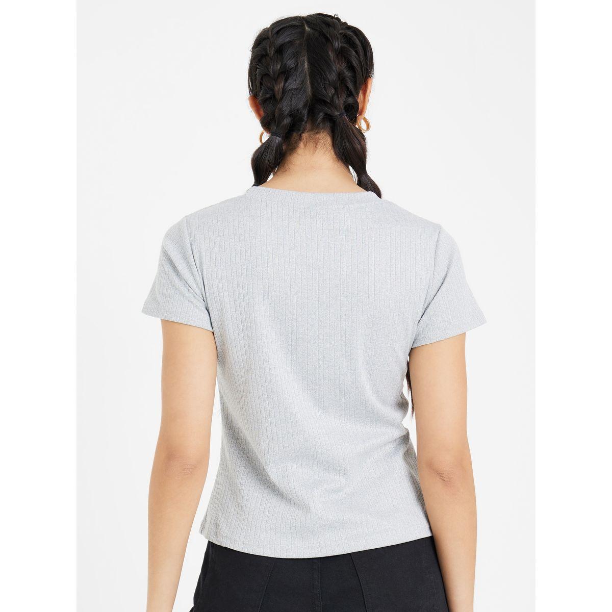 تيشيرت مضلع بقصة سليم فت-women-clothing-tshirts-image-5