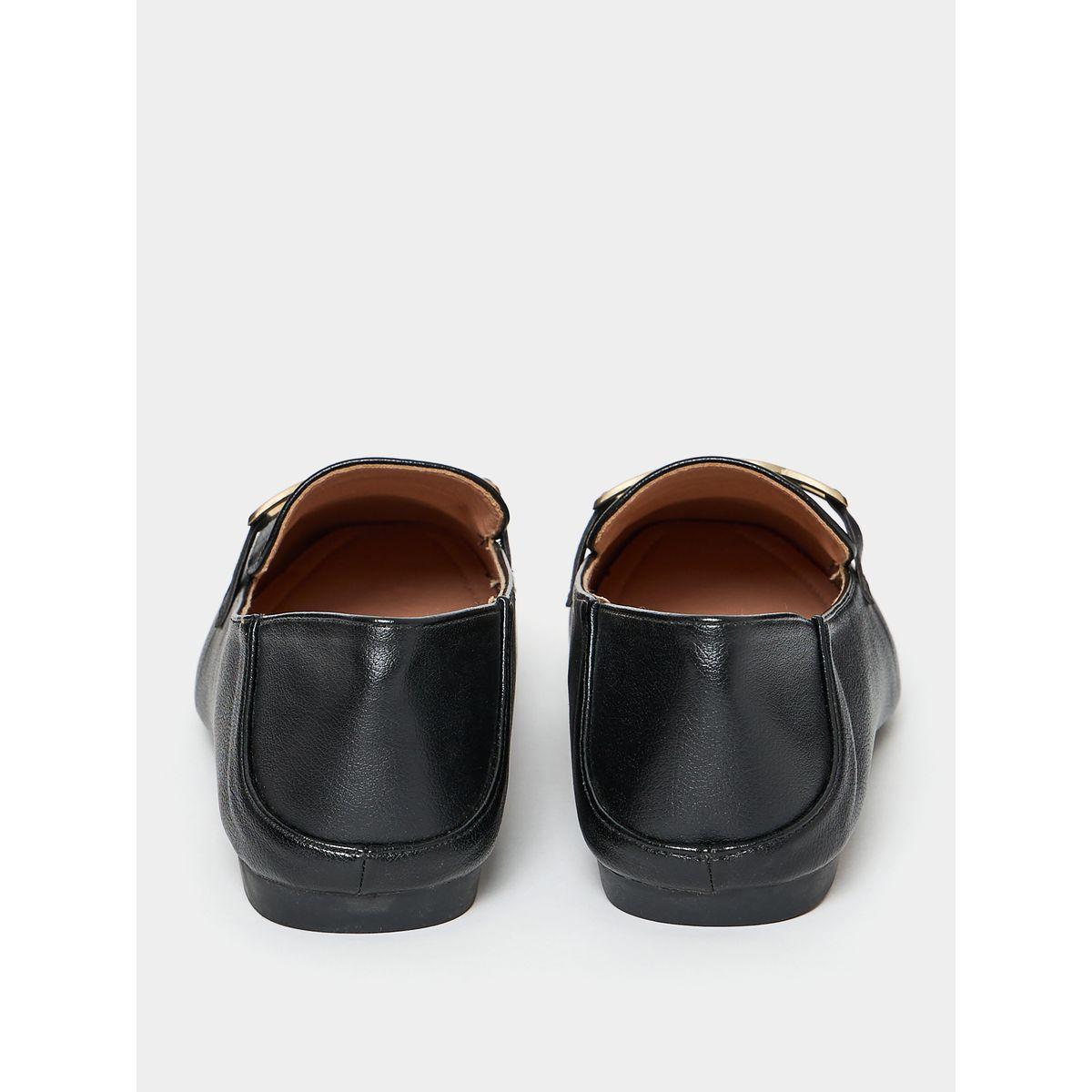 Styli Chain Accent Pointed Toe Loafers-women-shoes-loafersandmoccasins-image-4