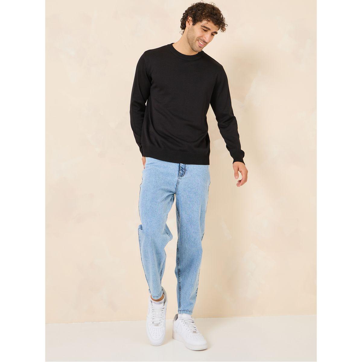 أفرول بقصة مريحة وياقة دائرية-men-clothing-sweatersandpullovers-image-2