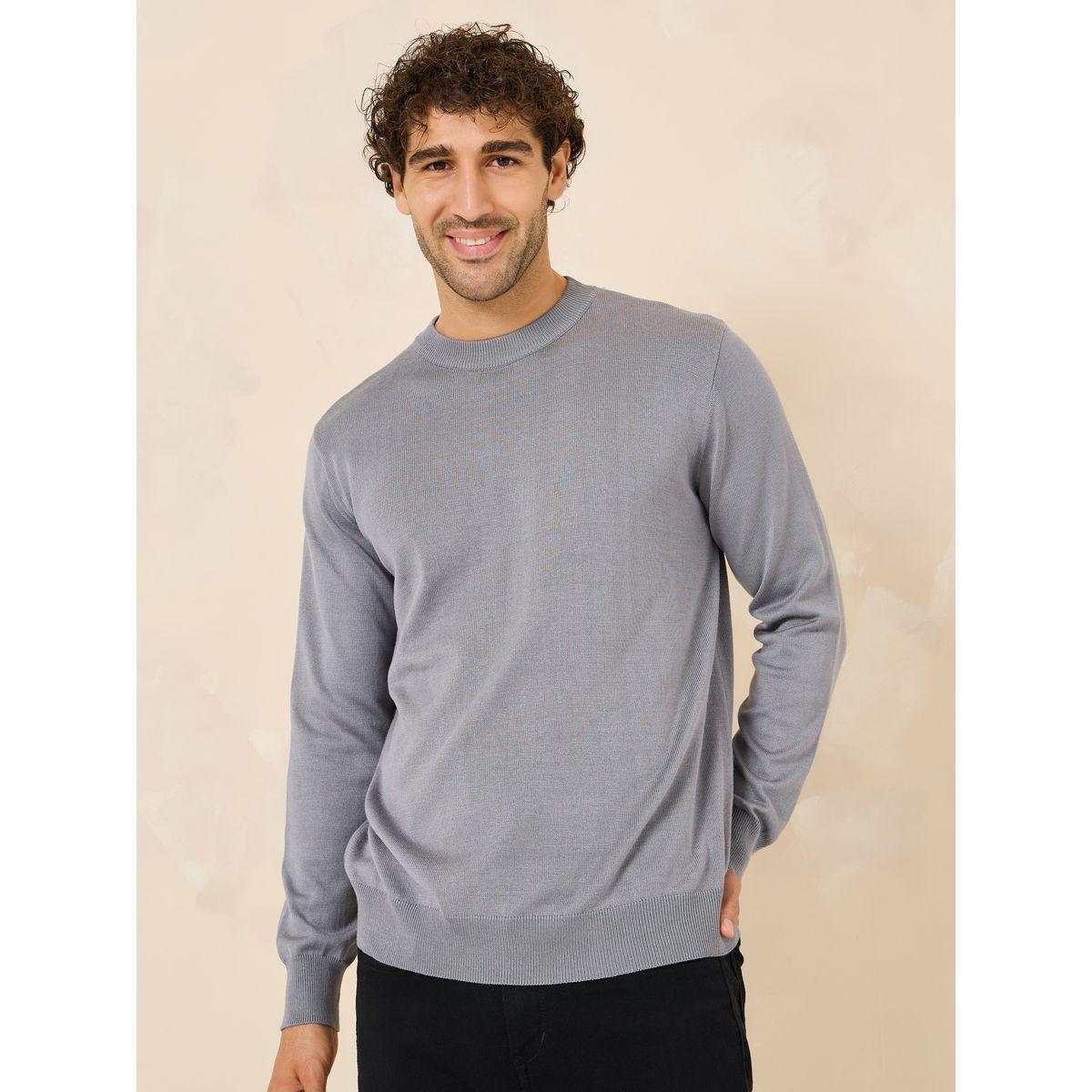أفرول بقصة مريحة وياقة دائرية-men-clothing-sweatersandpullovers-image-1