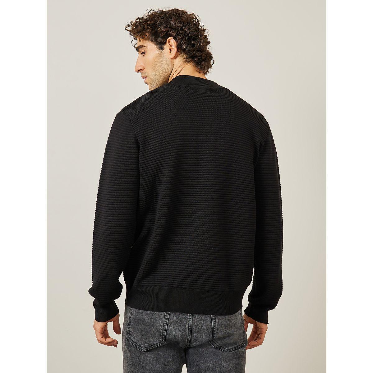 Styli Ribbed Zip Through Relaxed Fit Cardigan-men-clothing-sweatersandpullovers-image-5
