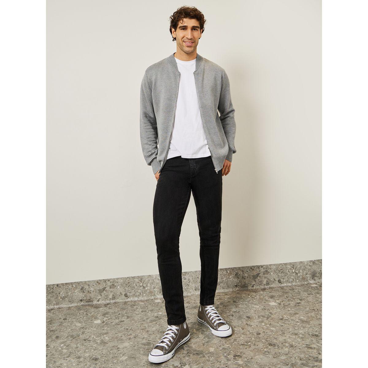 كارديجان مضلع بقصة مريحة-men-clothing-sweatersandpullovers-image-2
