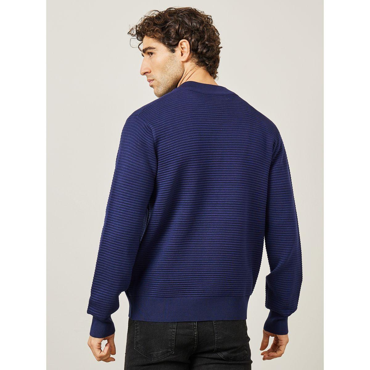 Styli Ribbed Zip Through Relaxed Fit Cardigan-men-clothing-sweatersandpullovers-image-5