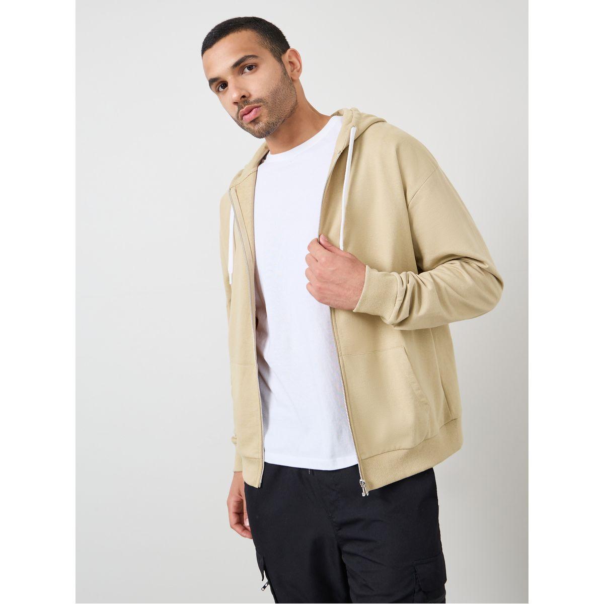 Styli Relaxed Fit Zip Hoodie with Contrast Drawcord-men-winterwear-hoodiesandsweatshirts-image-1
