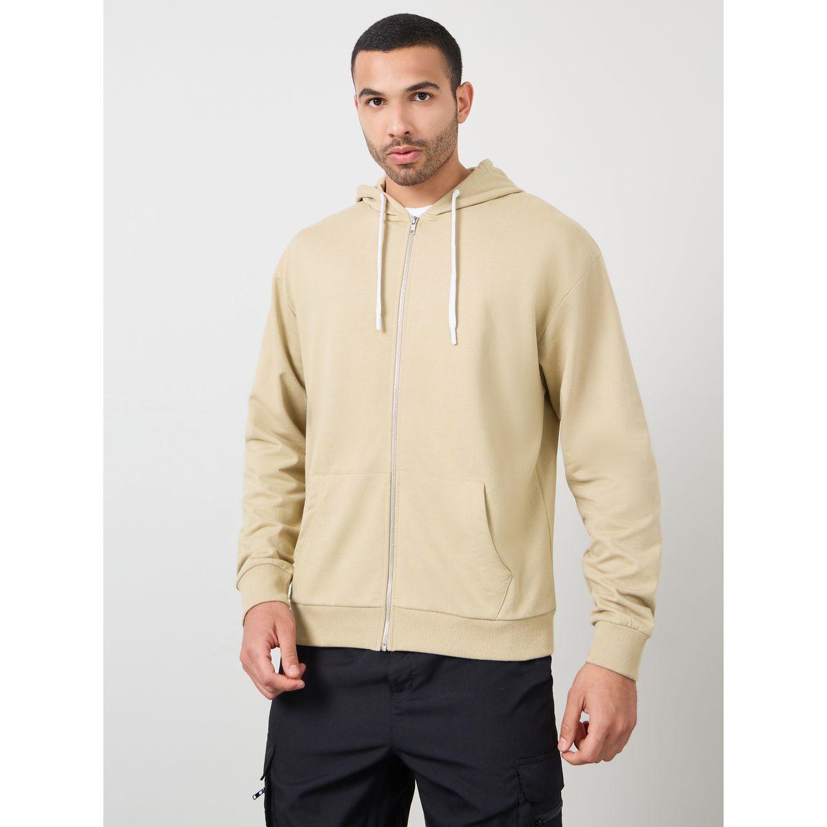 Styli Relaxed Fit Zip Hoodie with Contrast Drawcord-men-winterwear-hoodiesandsweatshirts-image-3