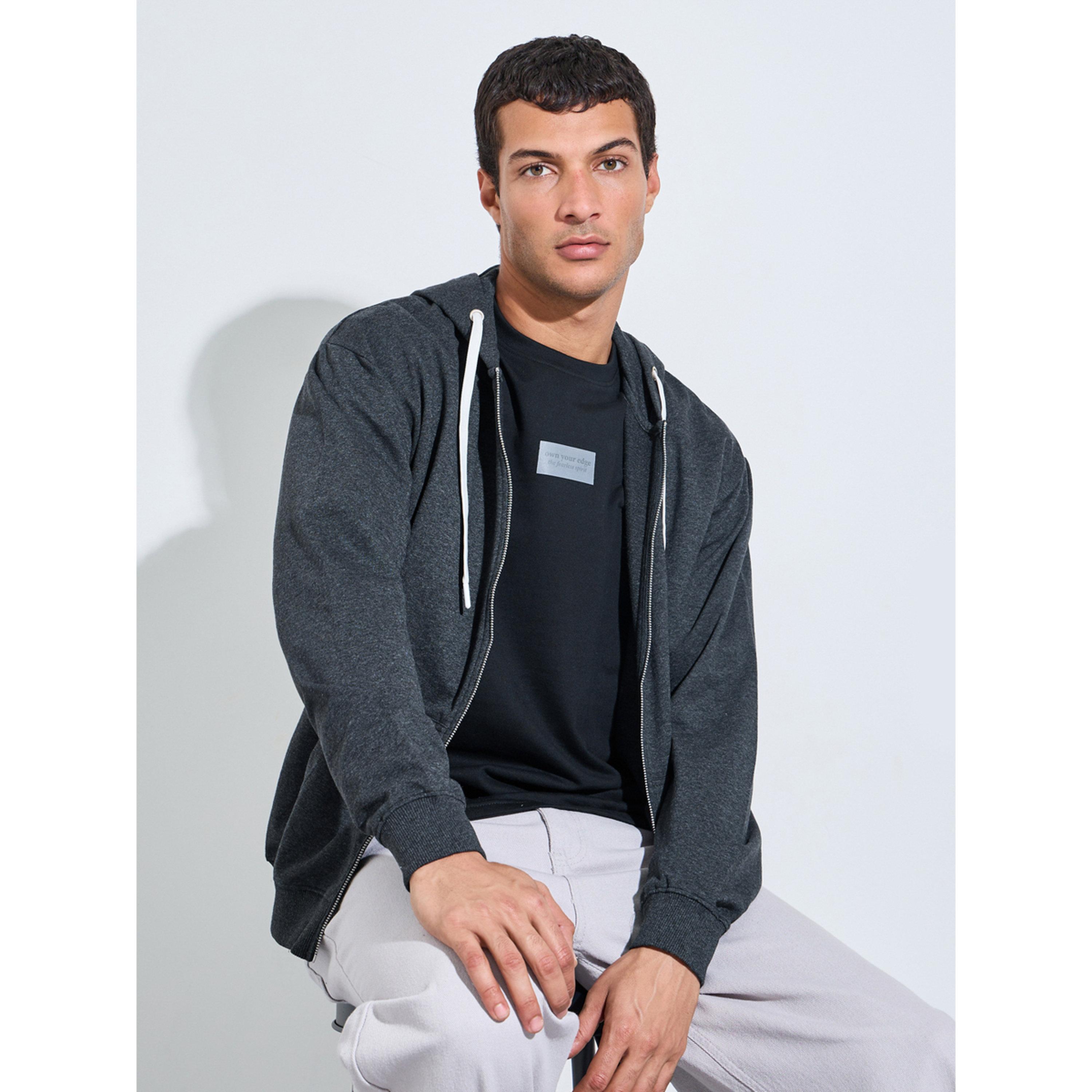 Styli Relaxed Fit Zip Hoodie with Contrast Drawcord-men-winterwear-hoodiesandsweatshirts-image-3