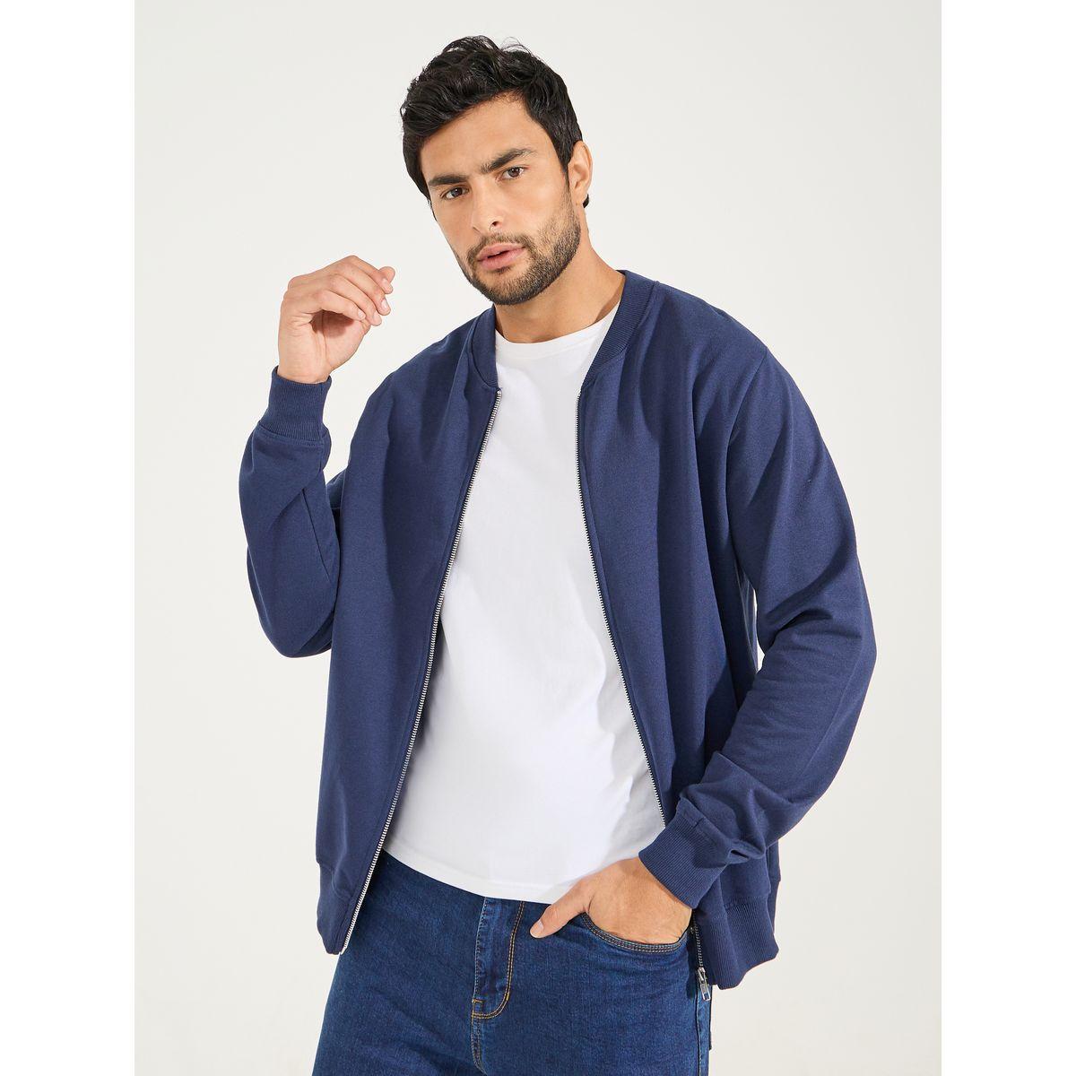 جاكيت بومبر بقصة مريحة مع سحَّاب غلق-men-clothing-jacketsandblazers-jackets-image-5
