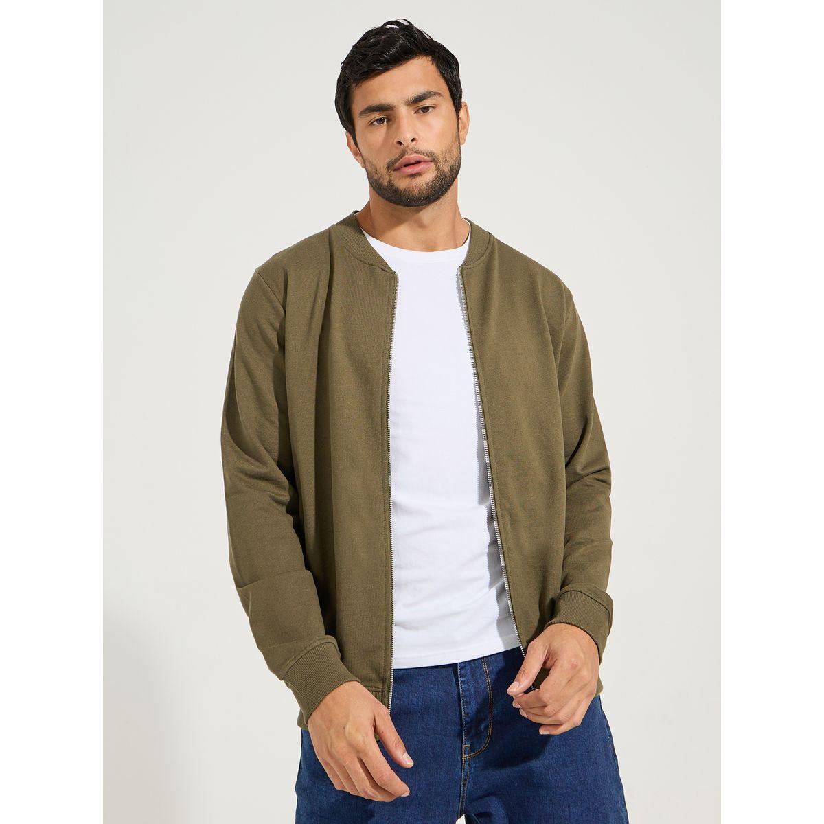 Styli Zip Through Relaxed Bomber Jacket-men-clothing-jacketsandblazers-jackets-image-1