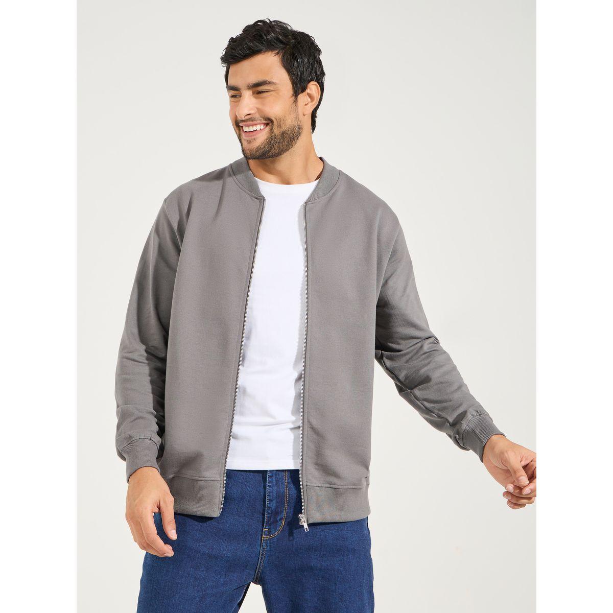 Styli Zip Through Relaxed Bomber Jacket-men-clothing-jacketsandblazers-jackets-image-1
