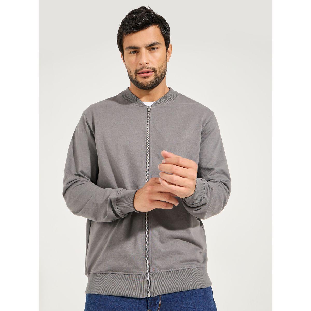 جاكيت بومبر بقصة مريحة مع سحَّاب غلق-men-clothing-jacketsandblazers-jackets-image-3