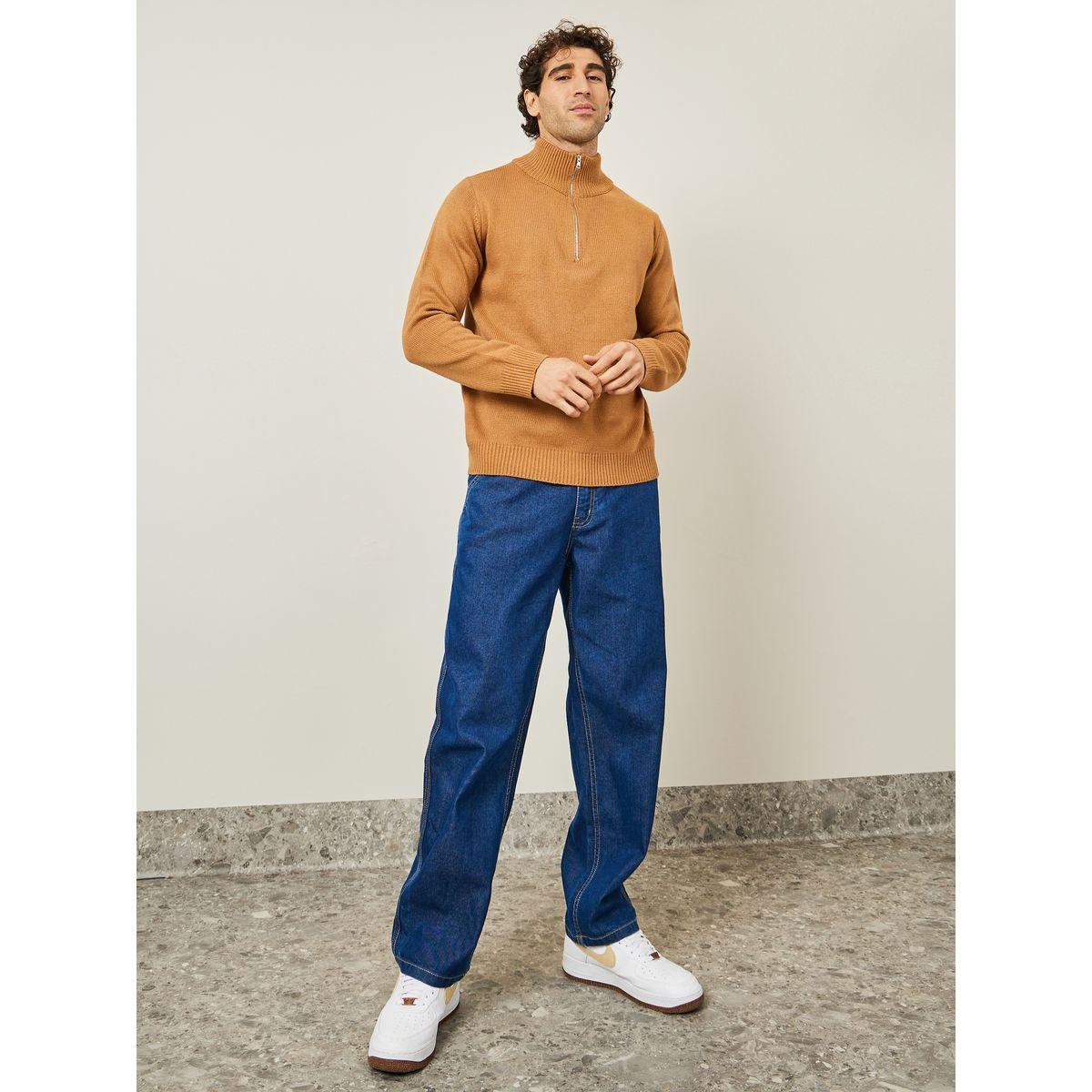 سويتر بقصة مريحة وسحّاب غلق-men-clothing-sweatersandpullovers-image-2