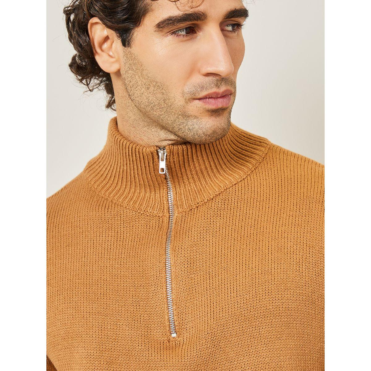 سويتر بقصة مريحة وسحّاب غلق-men-clothing-sweatersandpullovers-image-3