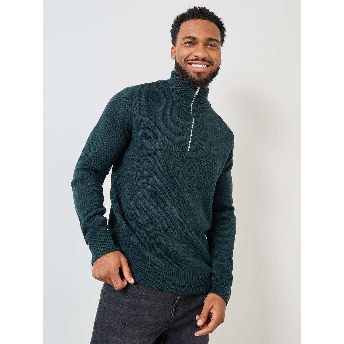 Styli Front Half Zip Relaxed Fit Sweater-men-clothing-sweatersandpullovers-image-1