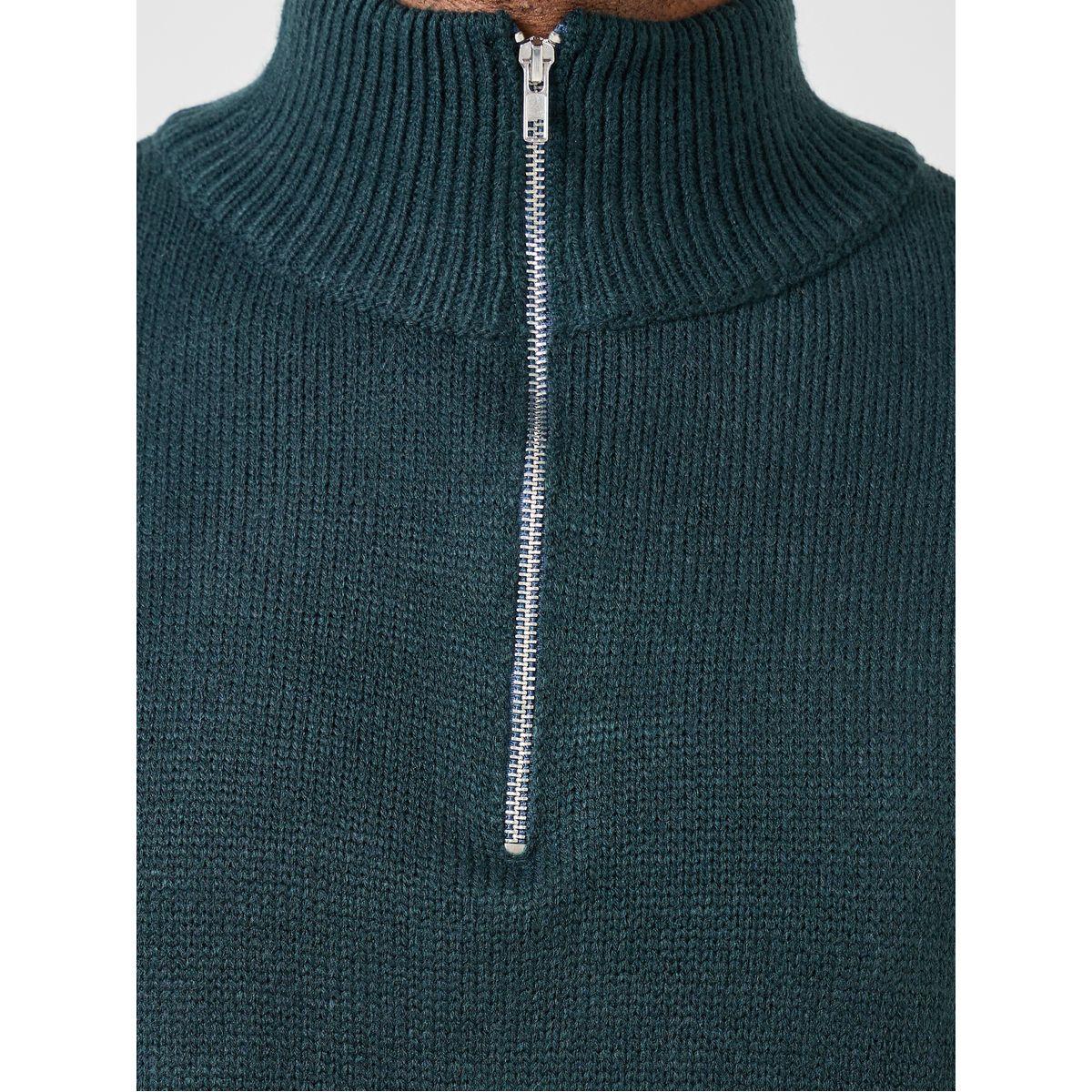 Styli Front Half Zip Relaxed Fit Sweater-men-clothing-sweatersandpullovers-image-3