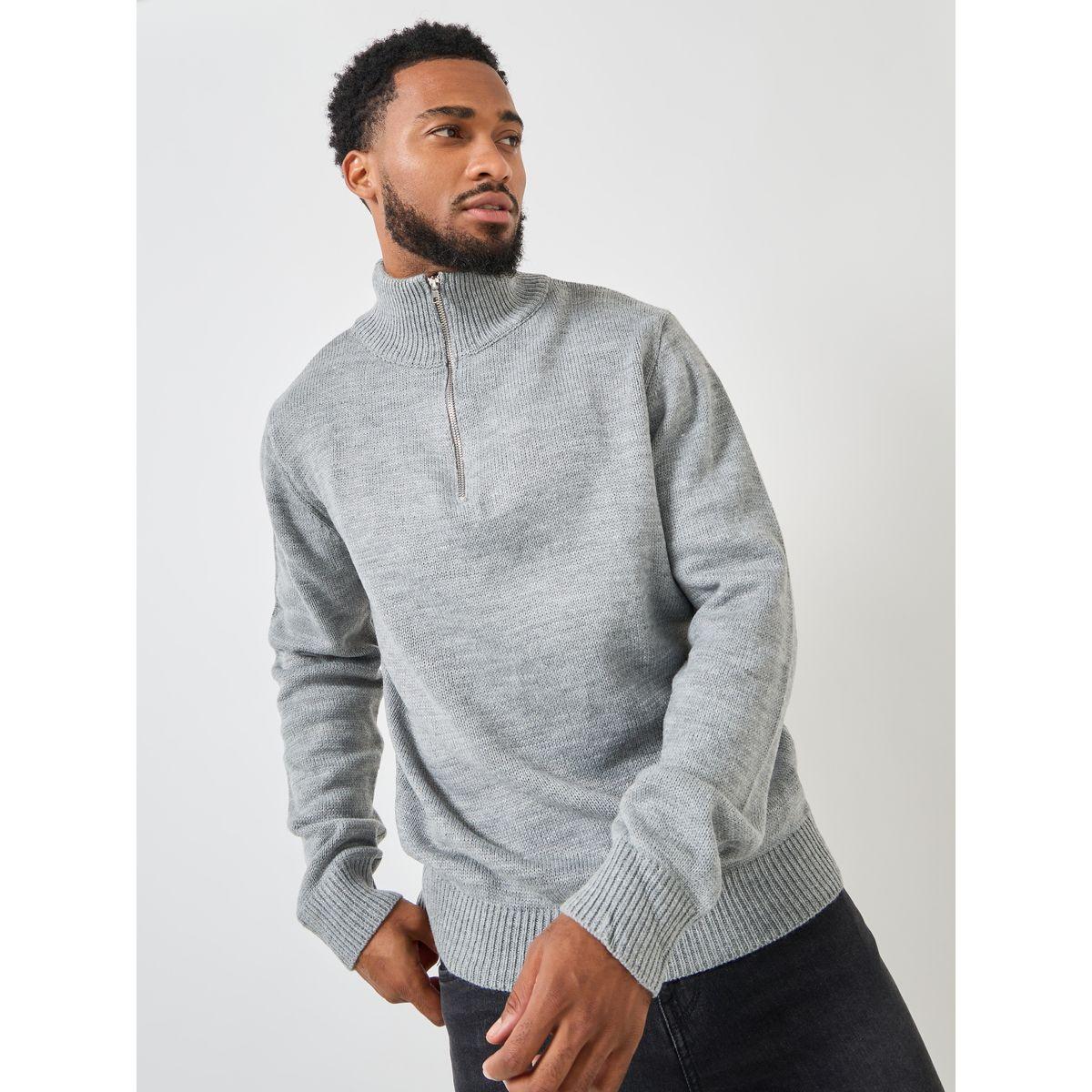 Styli Front Half Zip Relaxed Fit Sweater-men-clothing-sweatersandpullovers-image-3