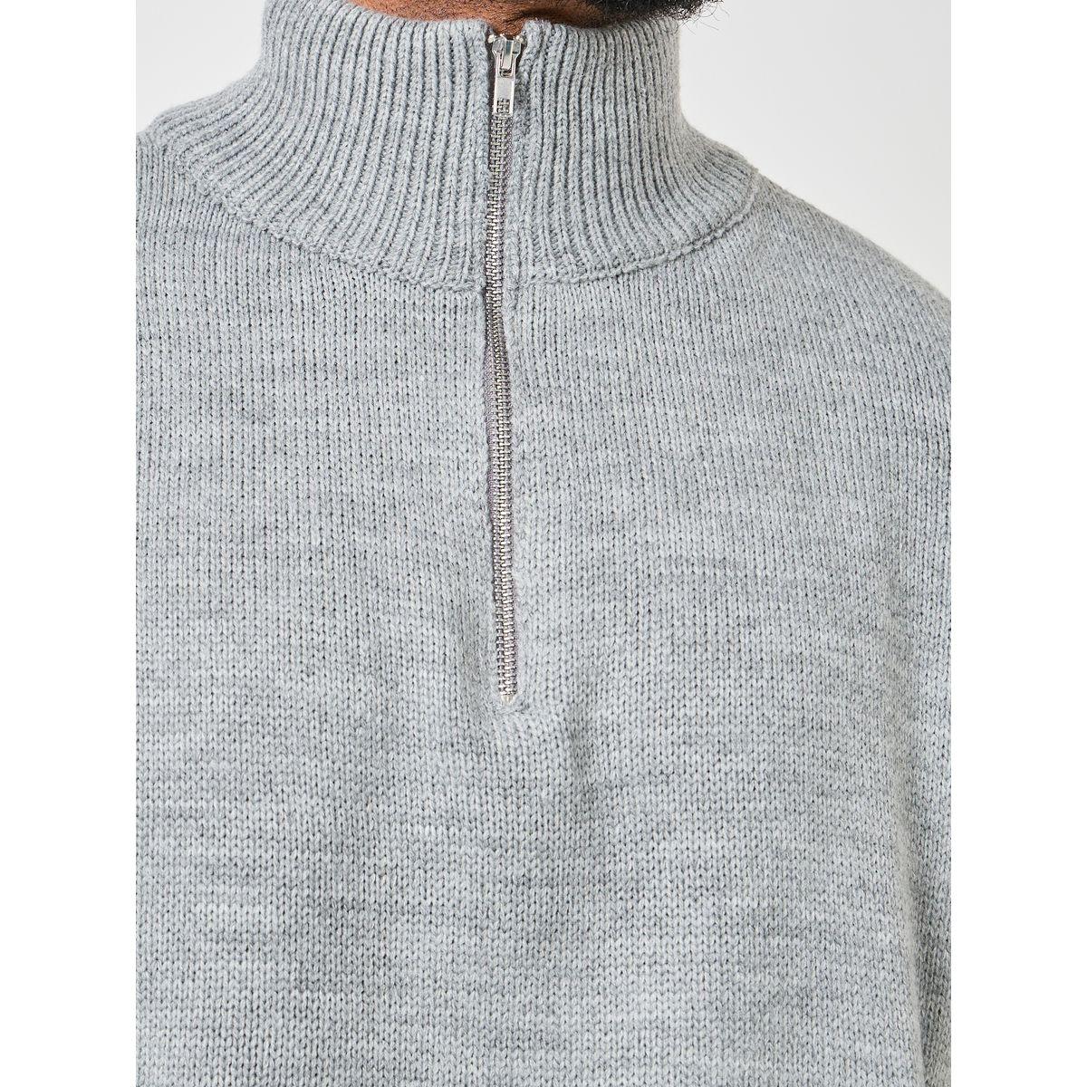 Styli Front Half Zip Relaxed Fit Sweater-men-clothing-sweatersandpullovers-image-4